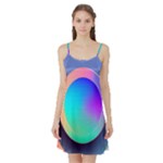 Circle Colorful Rainbow Spectrum Button Gradient Satin Night Slip
