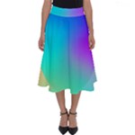 Circle Colorful Rainbow Spectrum Button Gradient Perfect Length Midi Skirt