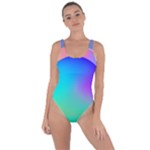 Circle Colorful Rainbow Spectrum Button Gradient Bring Sexy Back Swimsuit