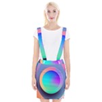 Circle Colorful Rainbow Spectrum Button Gradient Braces Suspender Skirt