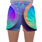 Circle Colorful Rainbow Spectrum Button Gradient Sleepwear Shorts