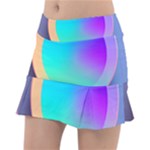 Circle Colorful Rainbow Spectrum Button Gradient Classic Tennis Skirt