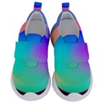 Circle Colorful Rainbow Spectrum Button Gradient Kids  Velcro No Lace Shoes
