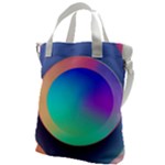 Circle Colorful Rainbow Spectrum Button Gradient Canvas Messenger Bag