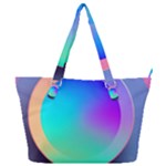 Circle Colorful Rainbow Spectrum Button Gradient Full Print Shoulder Bag