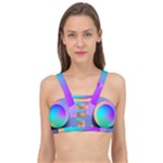 Circle Colorful Rainbow Spectrum Button Gradient Cage Up Bikini Top