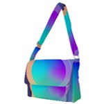 Circle Colorful Rainbow Spectrum Button Gradient Full Print Messenger Bag (M)