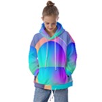 Circle Colorful Rainbow Spectrum Button Gradient Kids  Oversized Hoodie