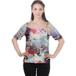 Digital Computer Technology Office Information Modern Media Web Connection Art Creatively Colorful C Cutout Shoulder T-Shirt