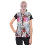 Digital Computer Technology Office Information Modern Media Web Connection Art Creatively Colorful C Women s Button Up Vest