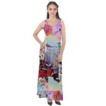 Digital Computer Technology Office Information Modern Media Web Connection Art Creatively Colorful C Sleeveless Velour Maxi Dress
