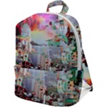 Digital Computer Technology Office Information Modern Media Web Connection Art Creatively Colorful C Zip Up Backpack
