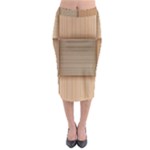 Wooden Wickerwork Texture Square Pattern Midi Pencil Skirt