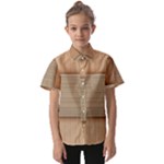 Wooden Wickerwork Texture Square Pattern Kids  Short Sleeve Shirt