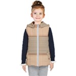 Wooden Wickerwork Texture Square Pattern Kids  Hooded Puffer Vest