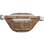 Wooden Wickerwork Texture Square Pattern Fanny Pack