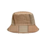 Wooden Wickerwork Texture Square Pattern Inside Out Bucket Hat (Kids)