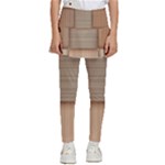Wooden Wickerwork Texture Square Pattern Kids  Skirted Pants