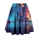 Digital Art Artwork Illustration Vector Buiding City High Waist Skirt