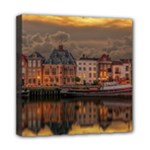 Old Port Of Maasslui Netherlands Mini Canvas 8  x 8  (Stretched)