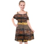 Old Port Of Maasslui Netherlands Kids  Cut Out Shoulders Chiffon Dress