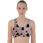 Cat Egyptian Ancient Statue Egypt Culture Animals Back Weave Sports Bra