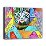 Kitten Cat Pet Animal Adorable Fluffy Cute Kitty Canvas 14  x 11  (Stretched)