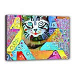 Kitten Cat Pet Animal Adorable Fluffy Cute Kitty Canvas 18  x 12  (Stretched)