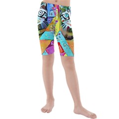 Kids  Mid Length Swim Shorts 