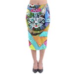 Kitten Cat Pet Animal Adorable Fluffy Cute Kitty Midi Pencil Skirt