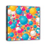 Circles Art Seamless Repeat Bright Colors Colorful Mini Canvas 6  x 6  (Stretched)