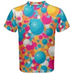 Circles Art Seamless Repeat Bright Colors Colorful Men s Cotton T-Shirt