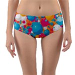 Circles Art Seamless Repeat Bright Colors Colorful Reversible Mid-Waist Bikini Bottoms