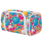 Circles Art Seamless Repeat Bright Colors Colorful Toiletries Pouch