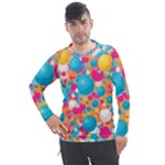 Circles Art Seamless Repeat Bright Colors Colorful Men s Pique Long Sleeve T-Shirt