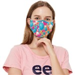 Circles Art Seamless Repeat Bright Colors Colorful Fitted Cloth Face Mask (Adult)