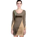 Abstract Texture, Retro Backgrounds Long Sleeve Bodycon Dress