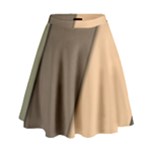 Abstract Texture, Retro Backgrounds High Waist Skirt