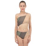 Abstract Texture, Retro Backgrounds Spliced Up Two Piece Swimsuit