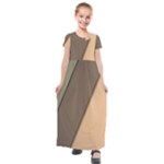 Abstract Texture, Retro Backgrounds Kids  Short Sleeve Maxi Dress