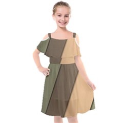 Kids  Cut Out Shoulders Chiffon Dress 