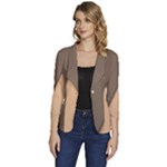 Abstract Texture, Retro Backgrounds Women s One-Button 3/4 Sleeve Short Jacket