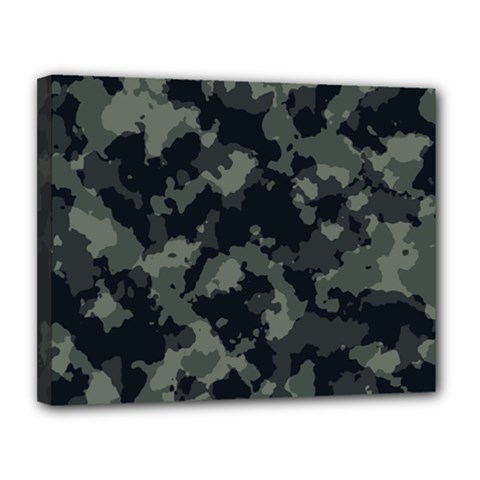 Camouflage, Pattern, Abstract, Background, Texture, Army Canvas 14  x 11  (Stretched) from UrbanLoad.com