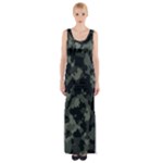 Camouflage, Pattern, Abstract, Background, Texture, Army Thigh Split Maxi Dress