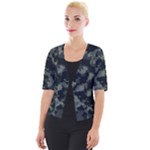 Camouflage, Pattern, Abstract, Background, Texture, Army Cropped Button Cardigan
