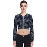 Camouflage, Pattern, Abstract, Background, Texture, Army Long Sleeve Zip Up Bomber Jacket