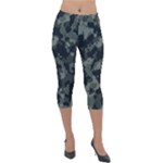 Camouflage, Pattern, Abstract, Background, Texture, Army Lightweight Velour Capri Leggings 