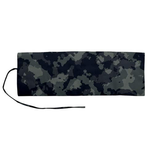 Camouflage, Pattern, Abstract, Background, Texture, Army Roll Up Canvas Pencil Holder (M) from UrbanLoad.com