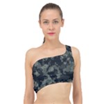 Camouflage, Pattern, Abstract, Background, Texture, Army Spliced Up Bikini Top 