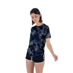 Asymmetrical Short Sleeve Sports T-Shirt 